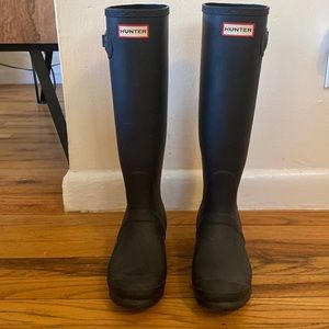 Waterproof Black Tall Hunter Boots